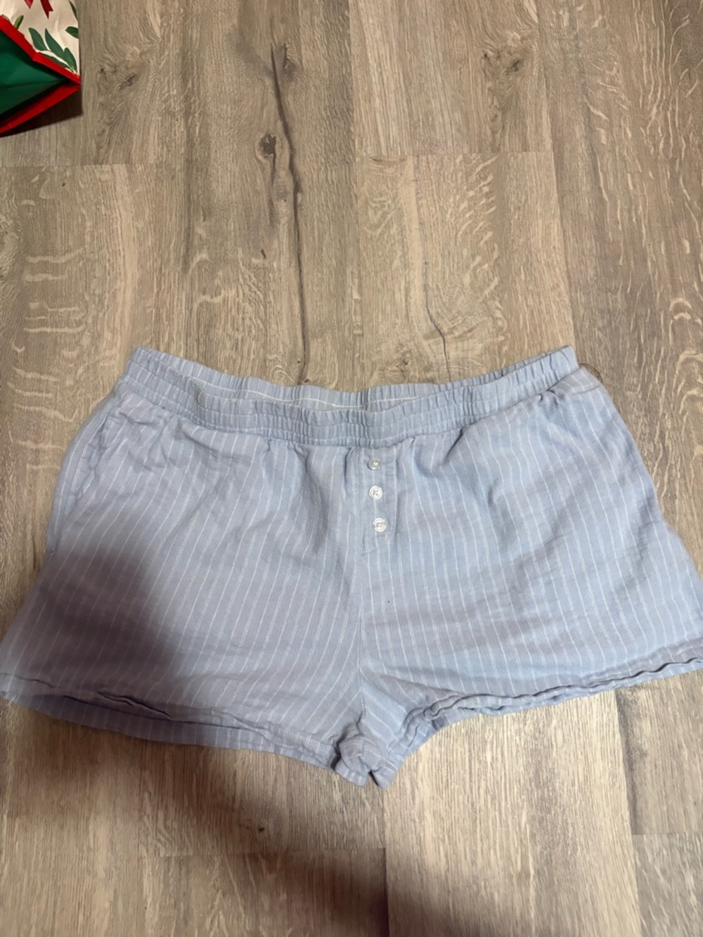 3 for $15 Ardene Rose + vine Light Blue stripe Pajama Shorts size L-XL